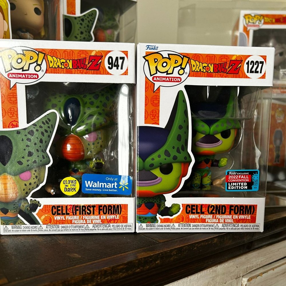Dragon Ball Z - Funko Pop Lot 2 Pcs Cell First and Second Form Exclusives